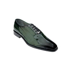 Belvedere Stella Eel Lace Up Shoes Antique Olive Green