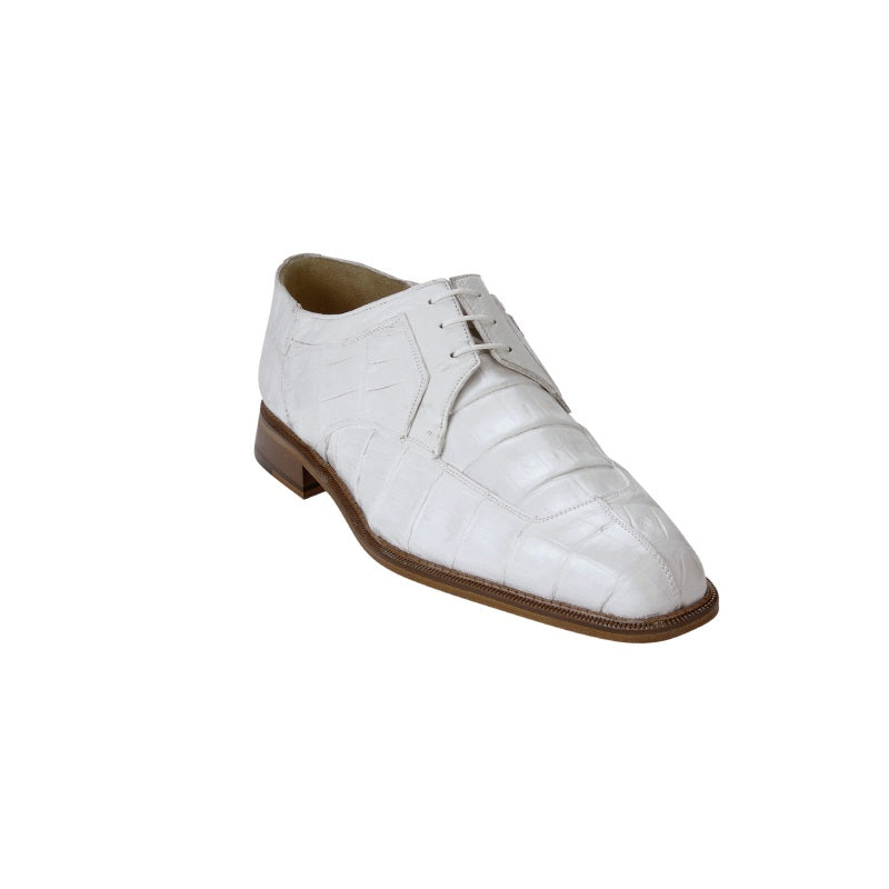 Belvedere Susa Crocodile/Ostrich Shoes White