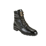 Belvedere Torre Ostrich/Calfskin Boots Black