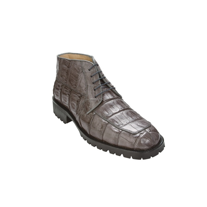 Belvedere Ugo Crocodile Boots Gray