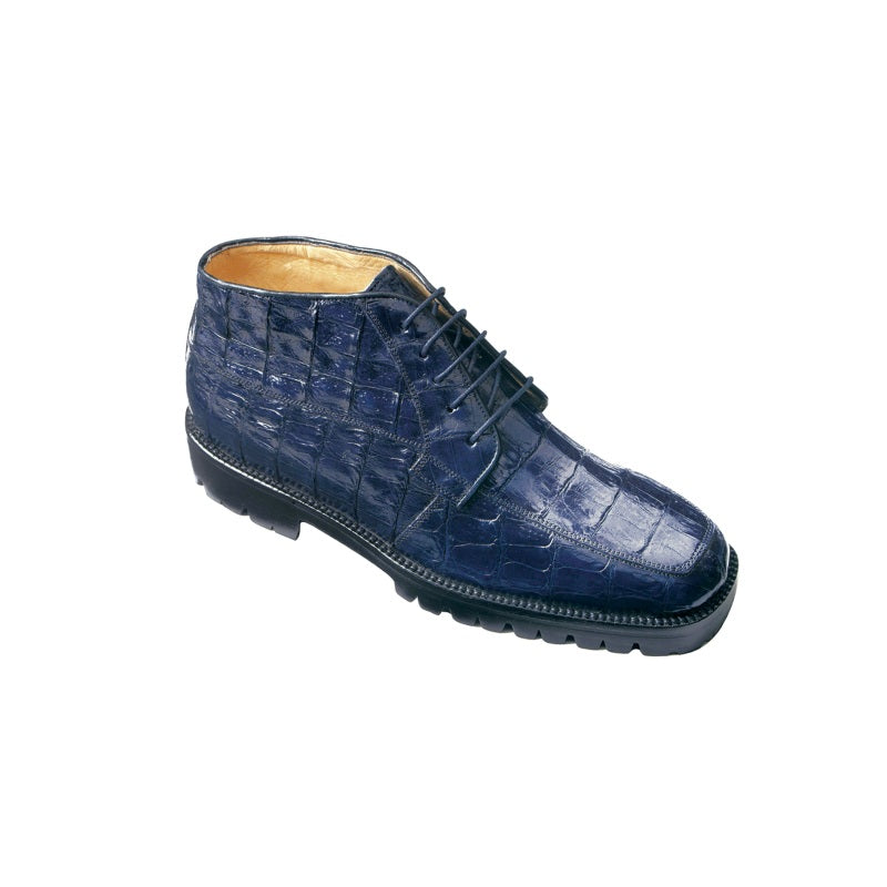 Belvedere Ugo Crocodile Boots Navy