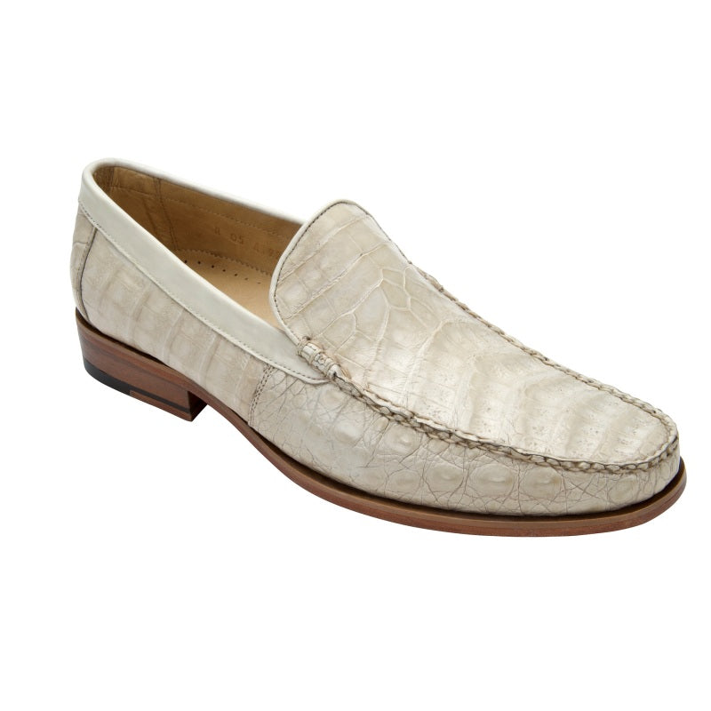 Belvedere Villa Crocodile Loafers Bone