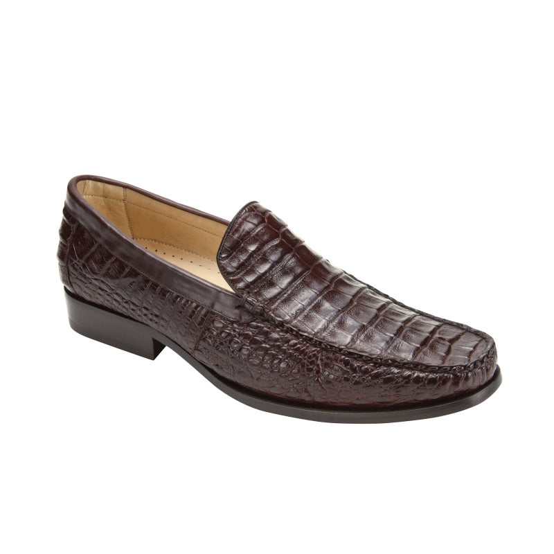 Belvedere Villa Crocodile Loafers Brown