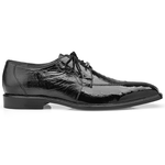Belvedere Siena Ostrich Lace Up Shoes Black