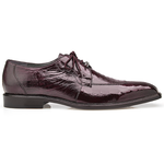 Belvedere Siena Ostrich Lace Up Shoes Burgundy