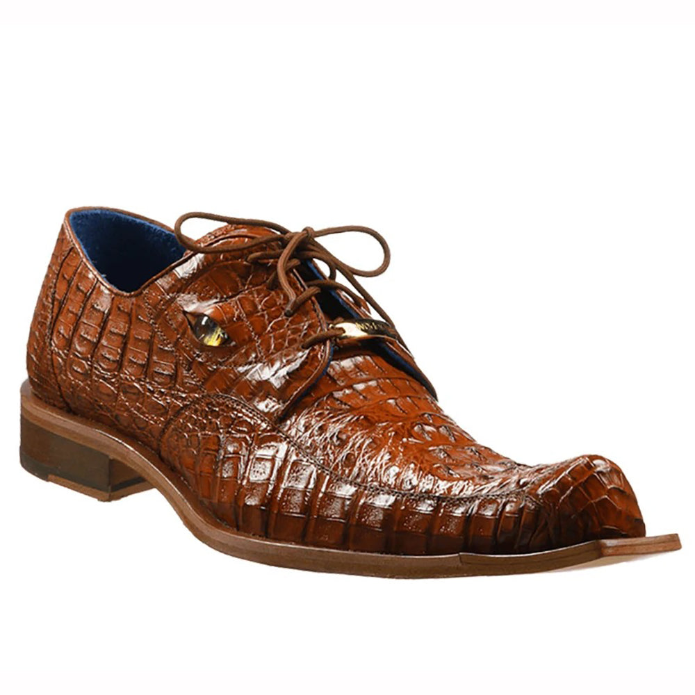 Belvedere Simon Caiman Crocodile Shoes Antique Almond