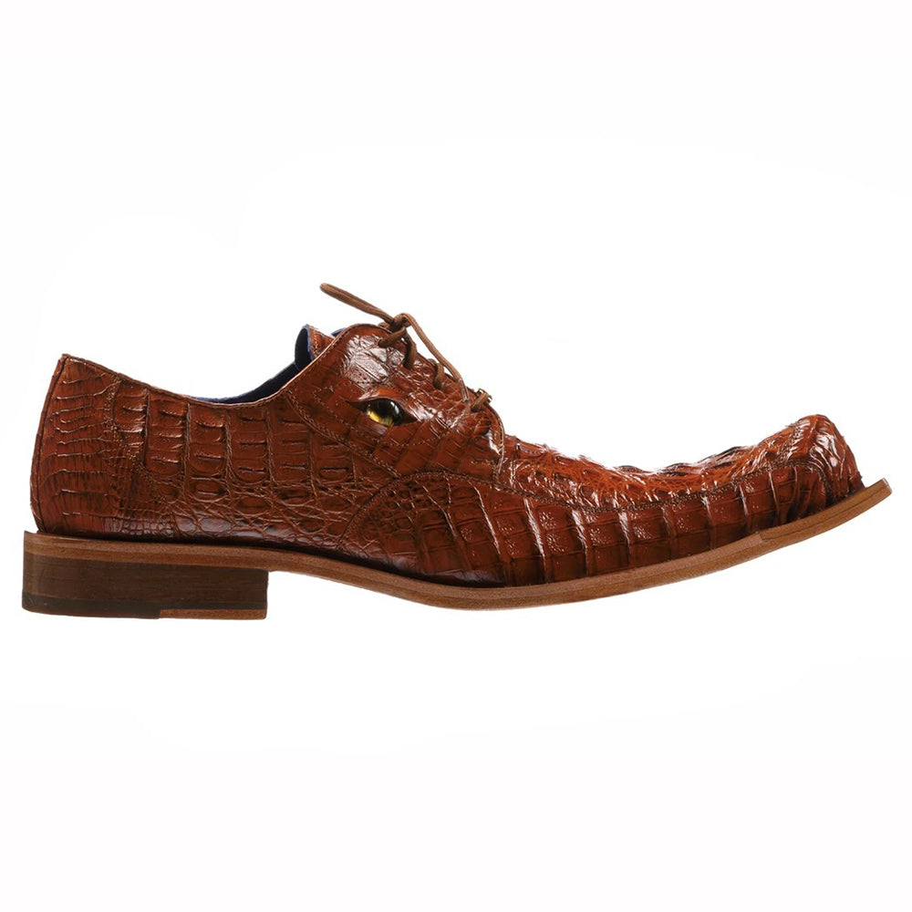 Belvedere Simon Caiman Crocodile Shoes Antique Almond