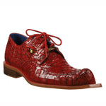 Belvedere Simon Caiman Crocodile Shoes Antique Cherry