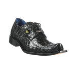Belvedere Simon Caiman Crocodile Shoes Black