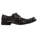 Belvedere Simon Caiman Crocodile Shoes Black