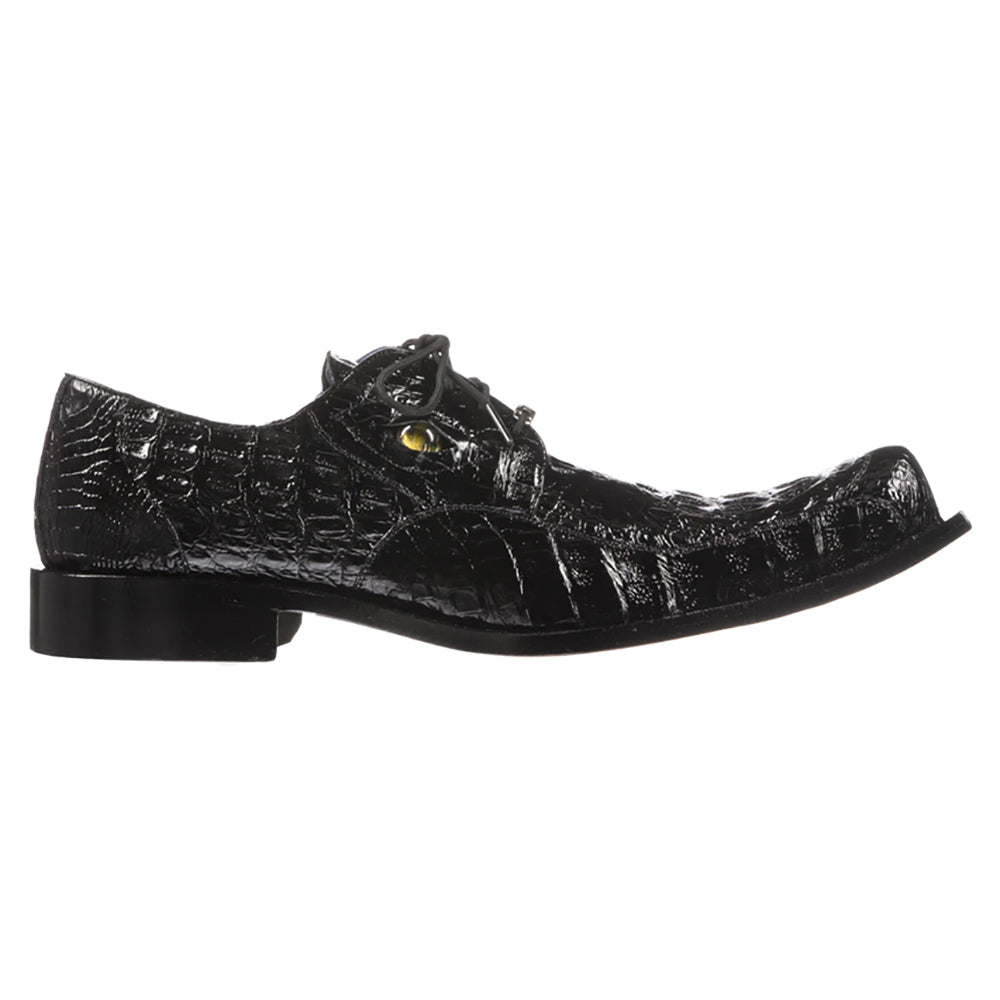 Belvedere Simon Caiman Crocodile Shoes Black