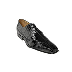 Belvedere Sole Caiman & Eel Shoes Black