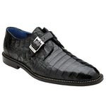 Belvedere Spencer Caiman Crocodile Shoes Black