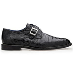Belvedere Spencer Caiman Crocodile Shoes Black