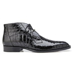 Belvedere Stefano Alligator Chukka Boots Black