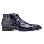 Belvedere Stefano Alligator Chukka Boots Navy