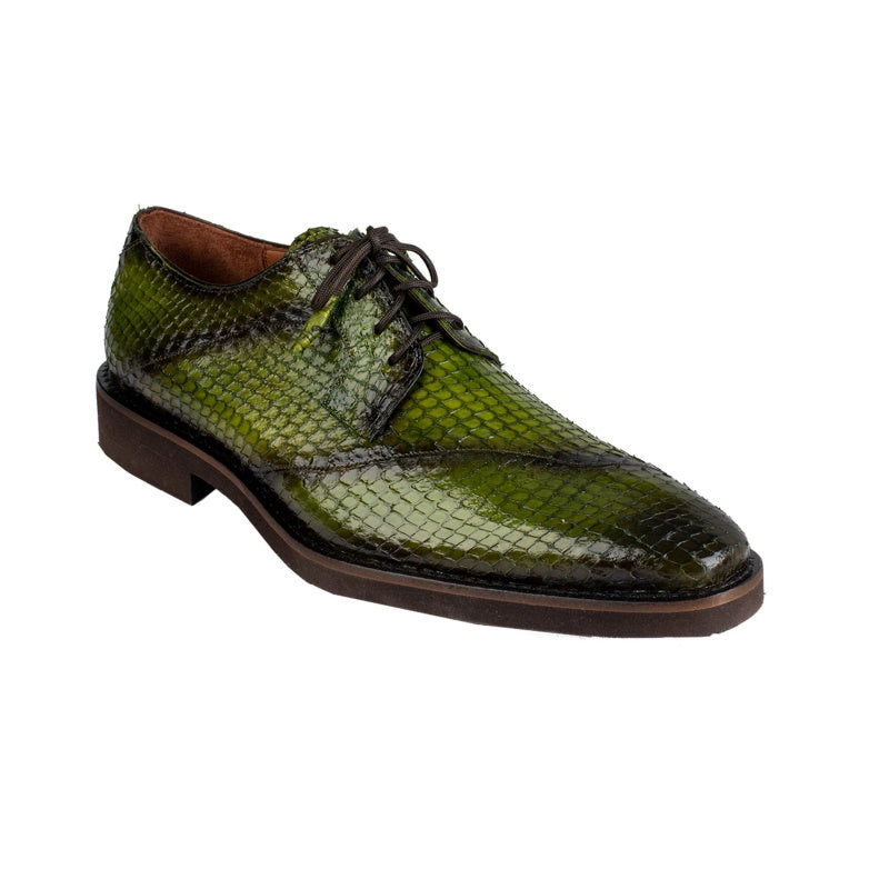 Belvedere Tony Snake Skin Shoes Antique Emerald