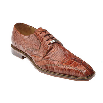 Belvedere Topo Hornback & Lizard Shoes Cognac