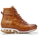 Belvedere Toro Ostrich Leg High Top Sneakers Antique Brandy