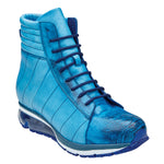 Belvedere Toro Ostrich Leg High Top Sneakers Antique Ocean