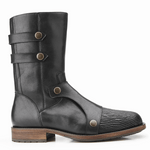Belvedere Tosco Shark & Calfskin Boots Black