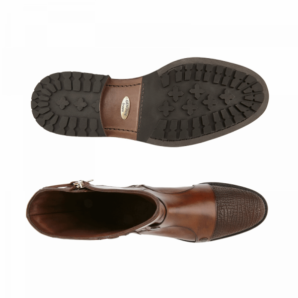 Belvedere Tosco Shark & Calfskin Boots Tobacco / Antique Almond
