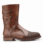 Belvedere Tosco Shark & Calfskin Boots Tobacco / Antique Almond