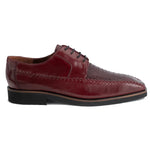 Belvedere Tyson Ostrich Leg & Calfskin Shoes Burgundy