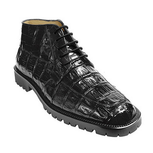 Belvedere Ugo Crocodile Boots Black