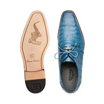 Belvedere Umberto Crocodile Shoes Antique Blue Jean