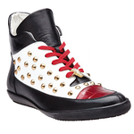 Belvedere Vale Crocodile & Calfskin Sneakers Red/White