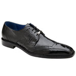 Belvedere Valter Caiman Crocodile & Lizard Shoes Black (1480)