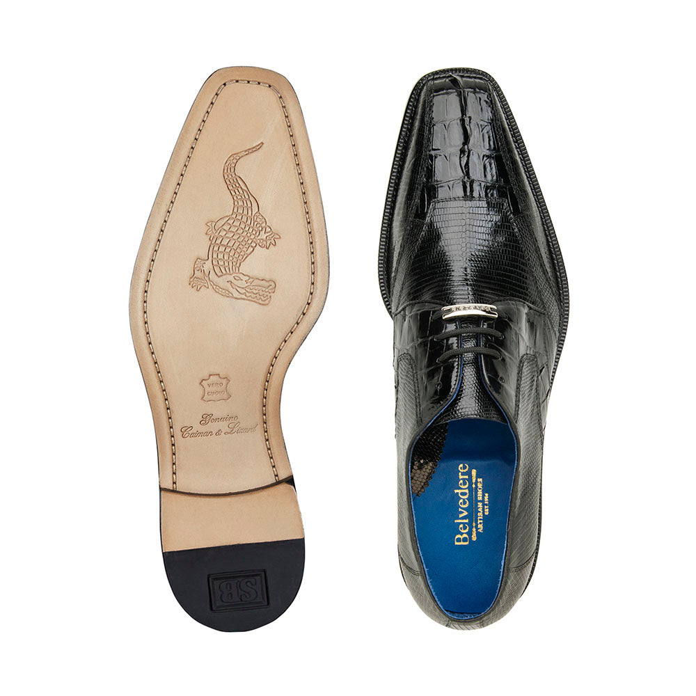 Belvedere Valter Blue Crocodile & Lizard Skin Men's Shoes main image 1