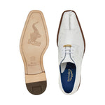 Belvedere Valter Caiman Crocodile & Lizard Shoes White (1480)