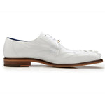Belvedere Valter Caiman Crocodile & Lizard Shoes White