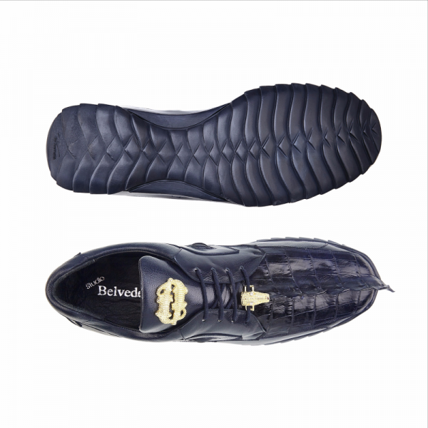 Belvedere Vasco Hornback & Calfskin Sneakers Night Blue (336122)