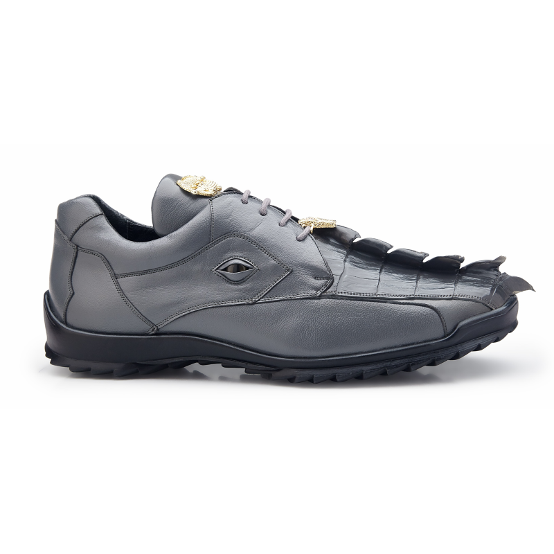 Belvedere Vasco Hornback & Calfskin Sneakers Spring Gray