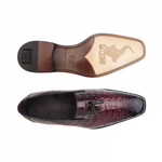 Belvedere Victorio Crocodile Tassel Loafers Antique Brick