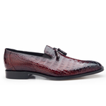 Belvedere Victorio Crocodile Tassel Loafers Antique Brick