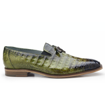 Belvedere Victorio Crocodile Tassel Loafers Emerald Forest