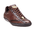 Belvedere Volta Ostrich & Calfskin Sneakers Brown
