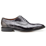 Belvedere Walter Alligator & Calf Oxfords Antique Charcoal