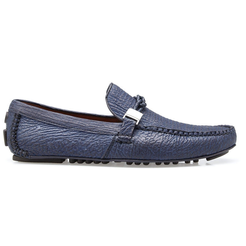 Belvedere Zante Shark Driving Loafers Navy Blue