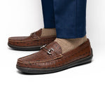 Handsewn Shoe Co. Croco Bit Driver Brown