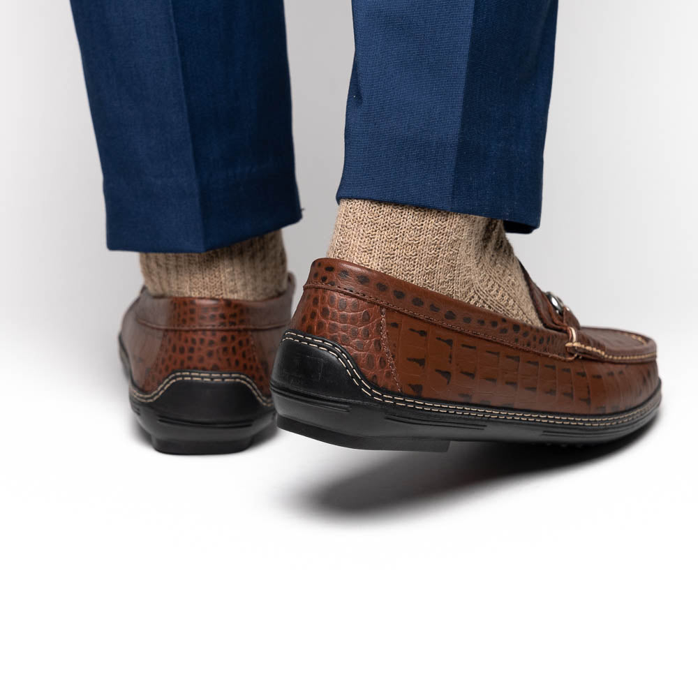 Handsewn Shoe Co. Croco Bit Driver Brown