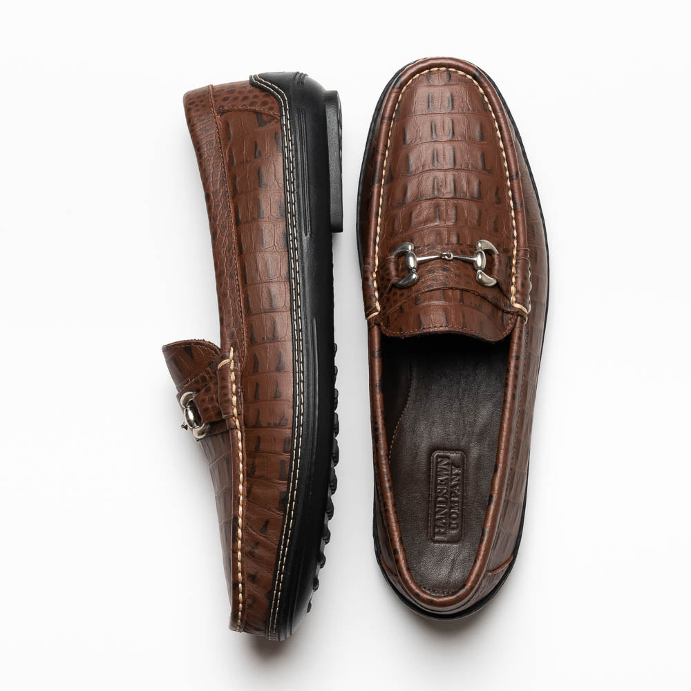 Handsewn Shoe Co. Croco Bit Driver Brown