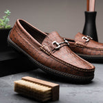 Handsewn Shoe Co. Croco Bit Driver Brown