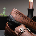 Handsewn Shoe Co. Croco Bit Driver Brown