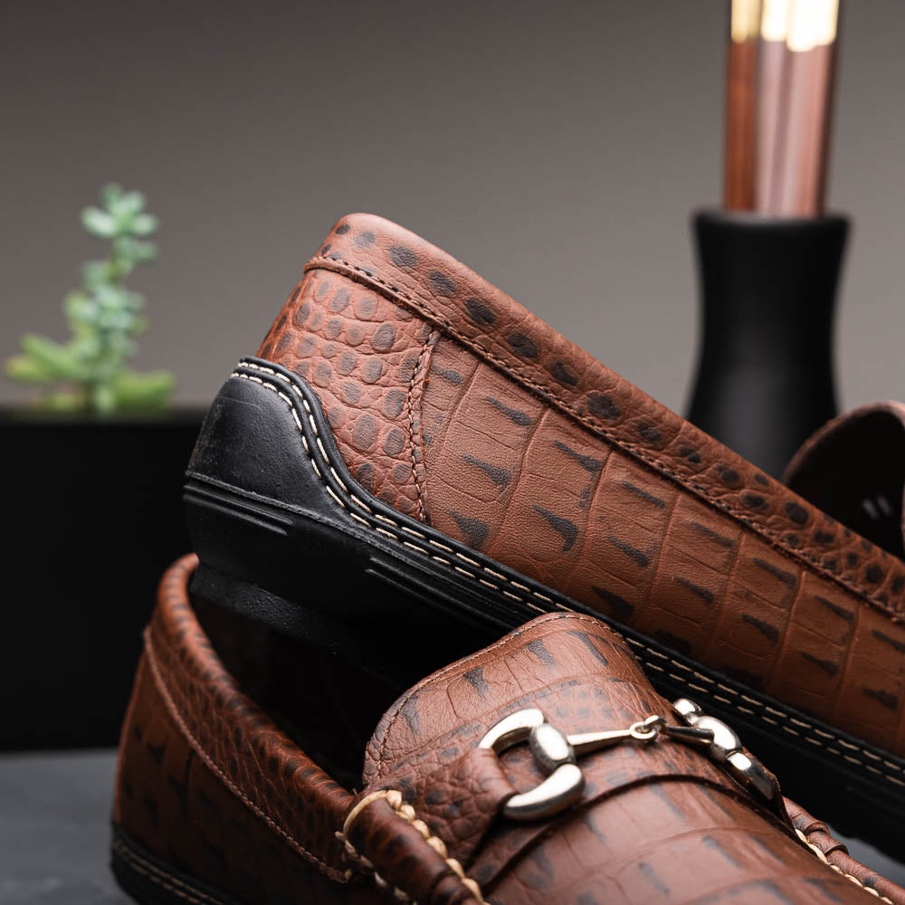 Handsewn Shoe Co. Croco Bit Driver Brown