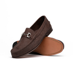 Handsewn Shoe Co. Nubuck Bit Loafers Dark Brown